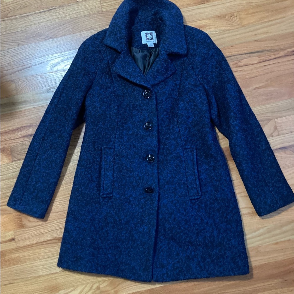 Anne Klein Wool Tweed Coat size M